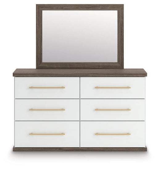 Mazilar Brown/White Six Drawer Dresser