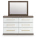 Mazilar Brown/White Six Drawer Dresser