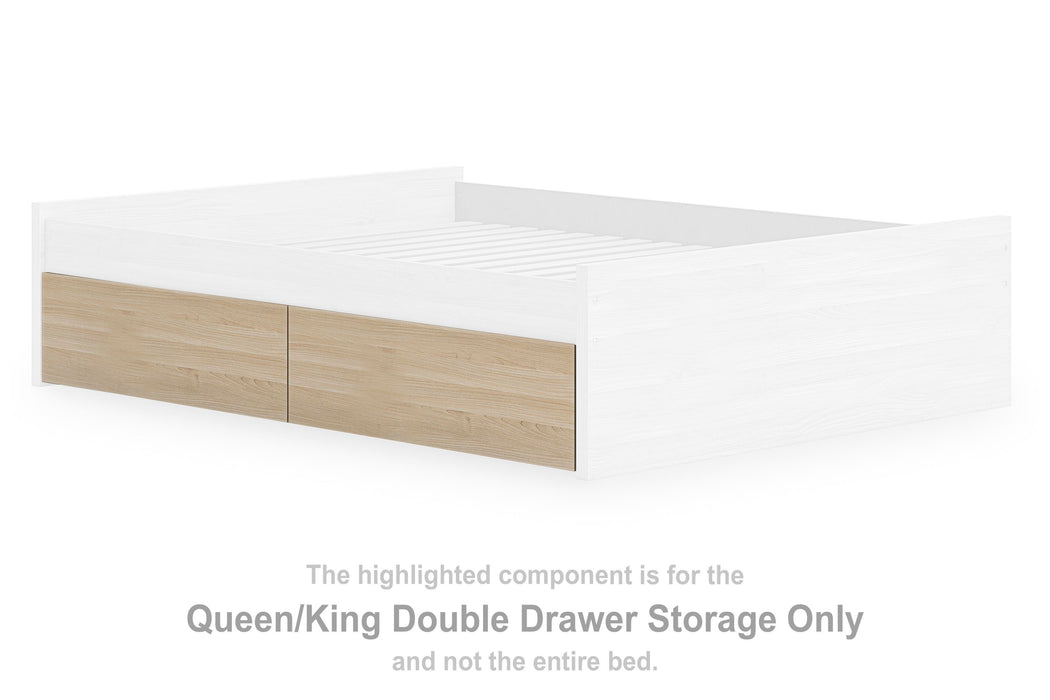 Onita Natural Q/K Double Drawer Storage