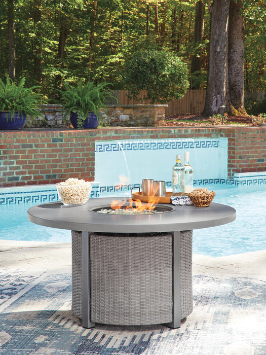 Dillon Beach Gray Round Fire Pit Table