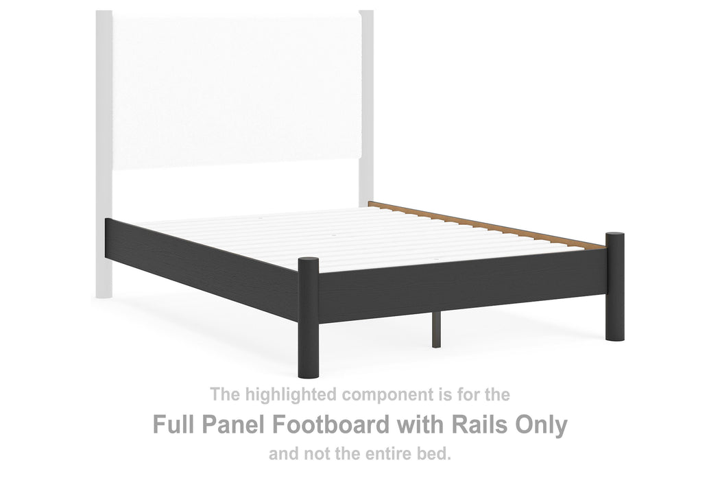 Cadmori Black Full Panel Footboard w/Rails