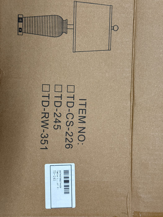 25" Farmhouse Jar Table Lamps Set of 2, 3 Way Touch Control Rustic Bedside Lamps with USB A+C Ports & AC Outlet, Pot Nightstand Lamps for Bedroom Living Room (LED Bulbs Included) - new