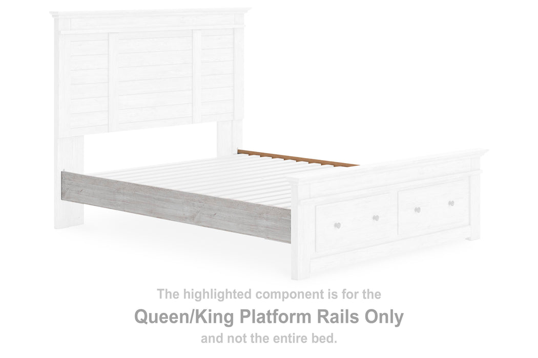 Fenderport Whitewash Queen/King Platform Rails