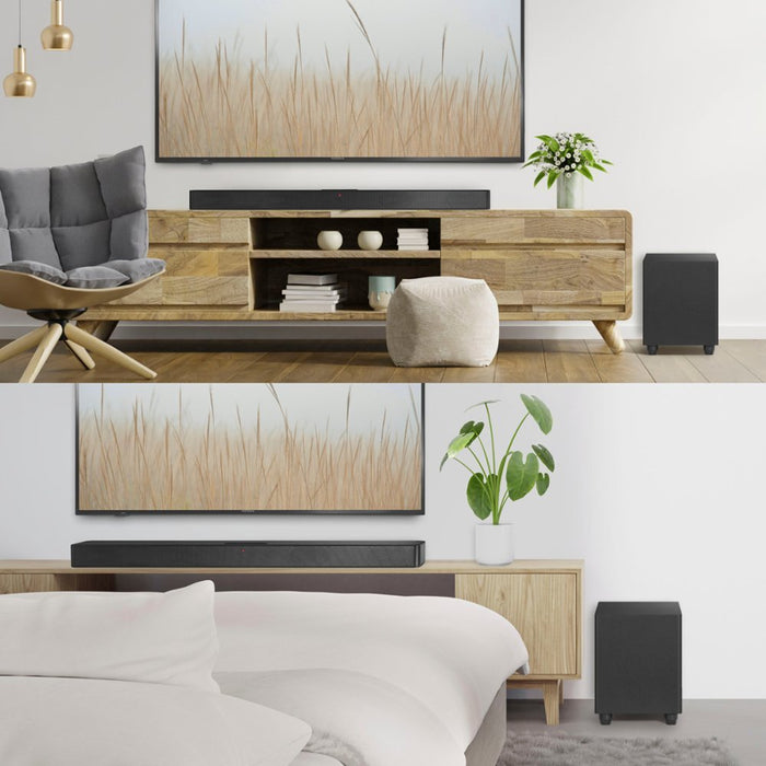 Insignia™ - 2.1-Channel Soundbar with Wireless Subwoofer - Black - new