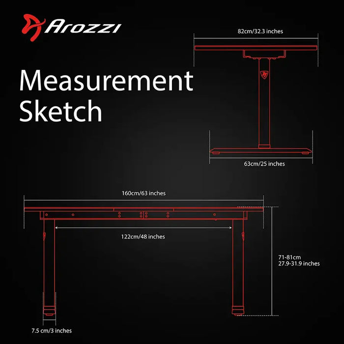 Arozzi - Arena Ultrawide Curved Gaming Desk - Pure Black - open_box