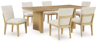 Whittgate Light Brown Whittgate Dining Table and 6 Chairs