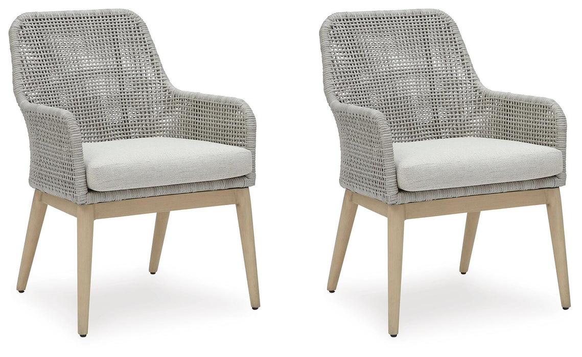 Seton Creek Gray Arm Chair With Cushion (Priced Per Item, Must Order 2, 4, 6, or 8)