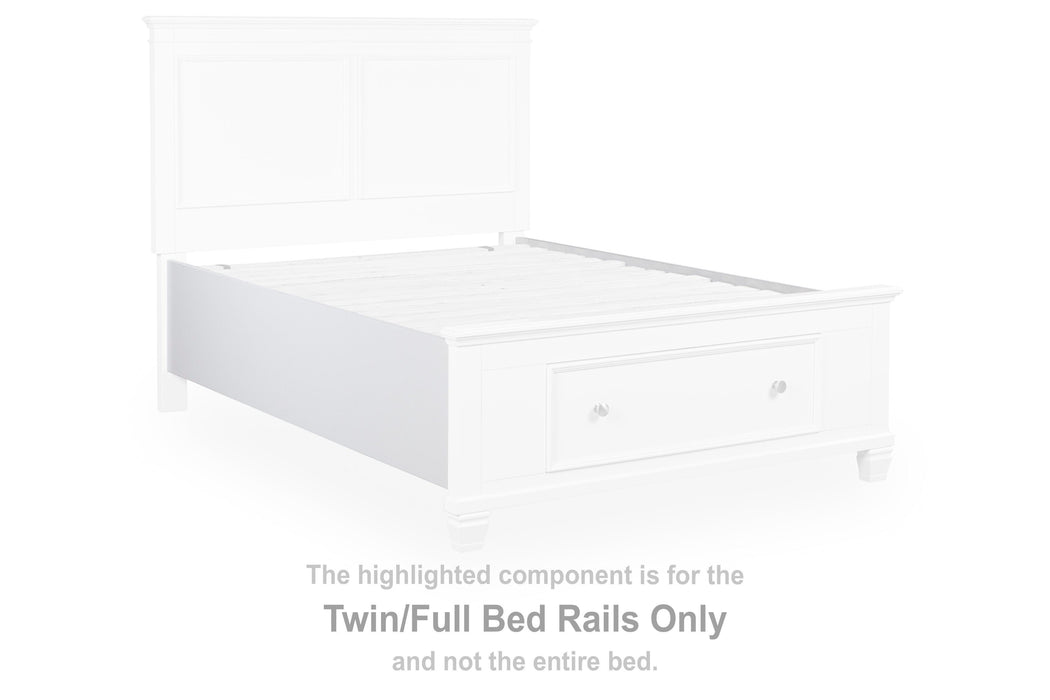 Fortman White Twin/Full Bed Rails