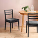 Set of 2 Ladder Back Dining Chair With Padded Seat Black - Room Essentials™