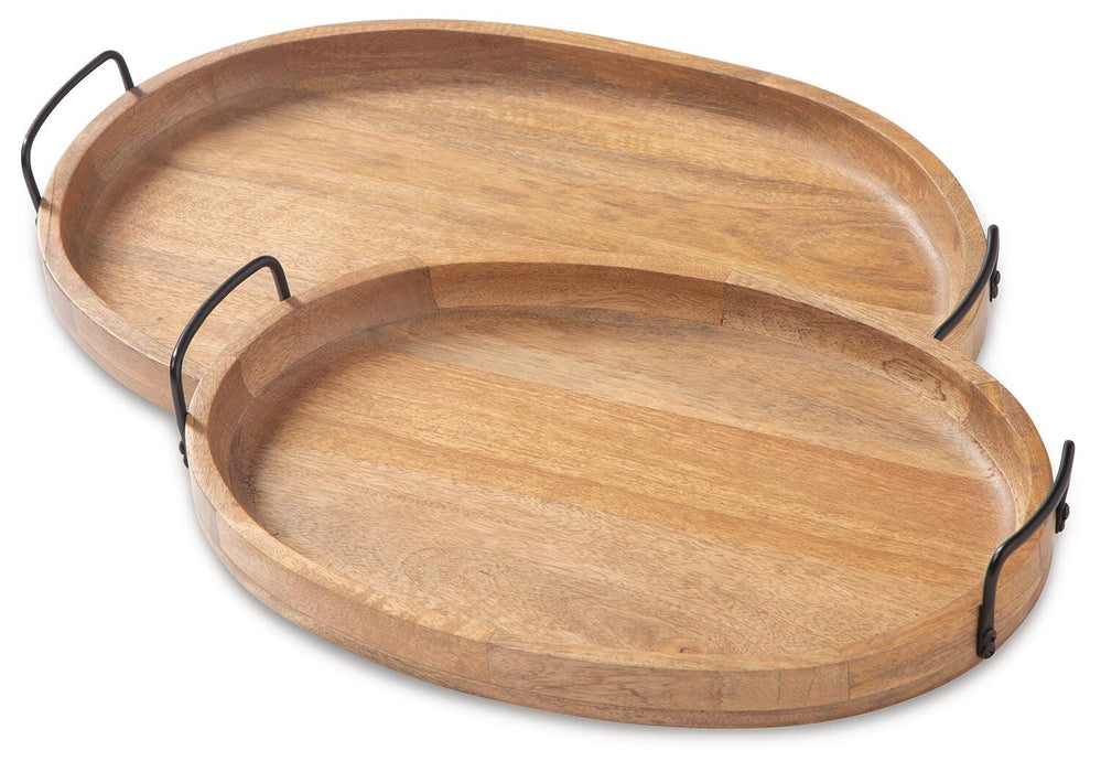 Jocelyne Brown/Black Tray Set (Priced Per Item, Must Order 2, 4, 6, or 8)