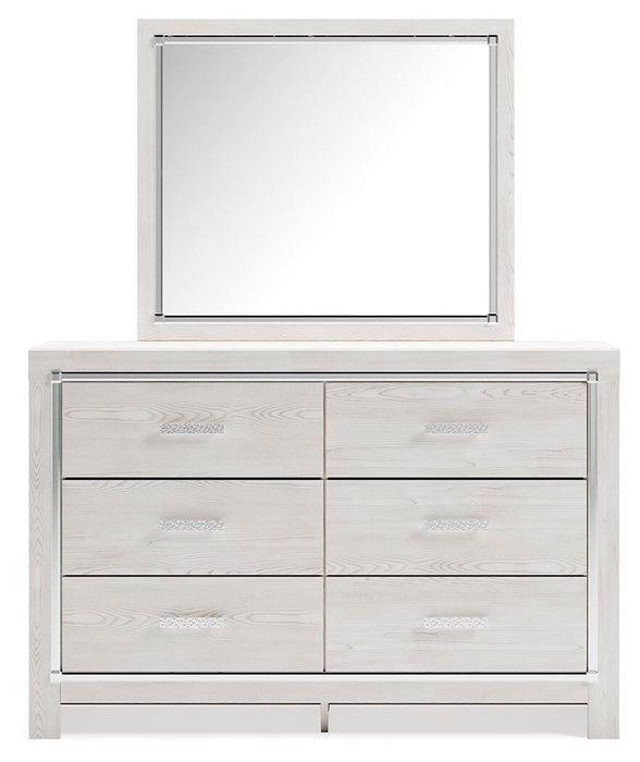 Altyra White Altyra Dresser and Mirror