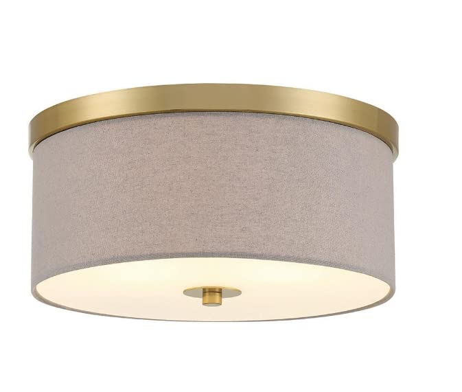 Good Lumens by Madison Avenue 15" Soft Brass Flush Mount Ceinling Light - open_box