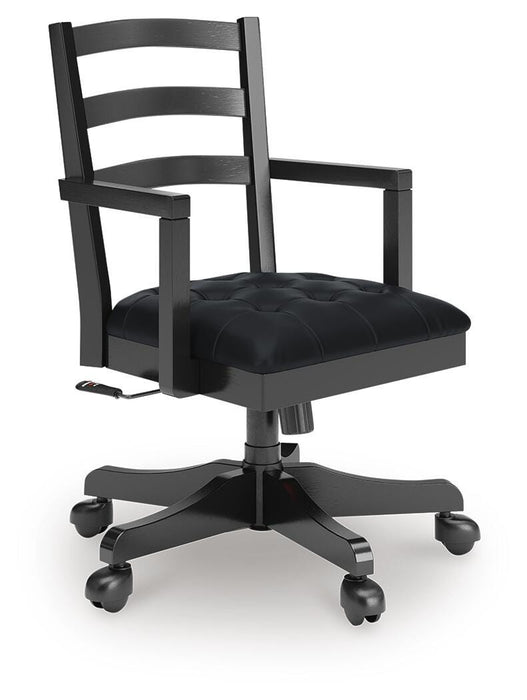 Wildenauer Black Home Office Swivel Desk Chair