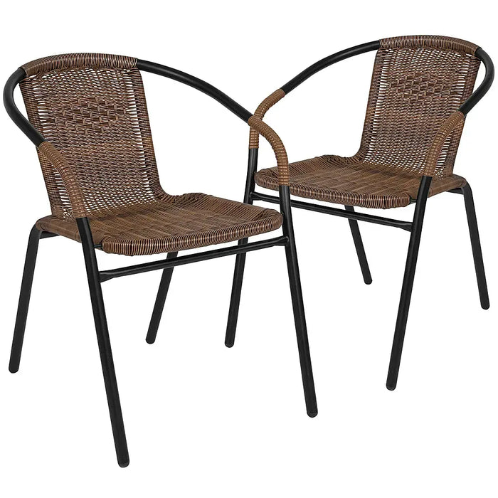 Alamont Home - Lila Patio Chair (set of 2) - Medium Brown - new