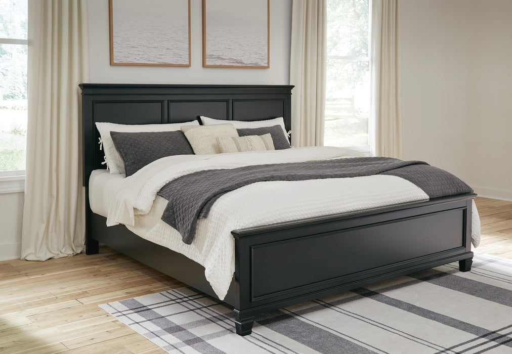 Lanolee Black Lanolee King Panel Bed