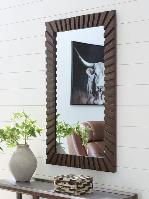 Advin Dark Brown Accent Mirror