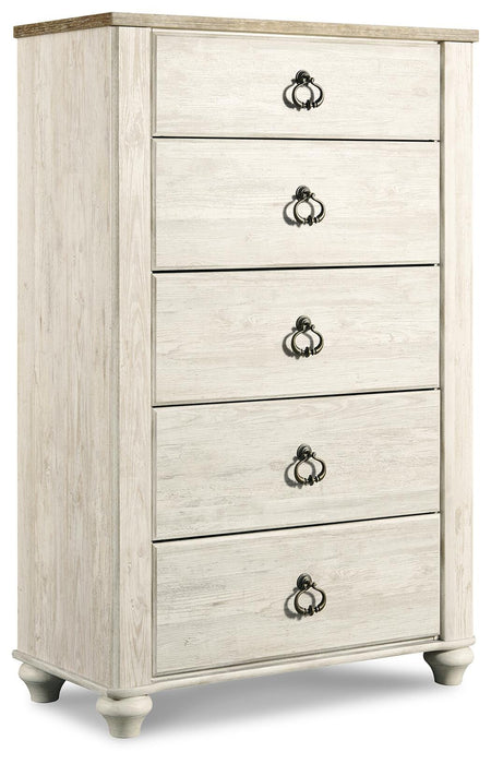 Willowton Whitewash Bedroom Furniture Pieces
