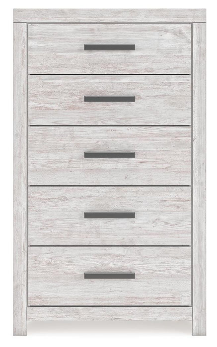 Cayboni Whitewash Five Drawer Chest