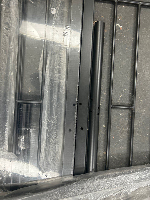 Flieks Heavy-Duty Sturdy Meta Twin Over Twin Bunk Bed, Noise Reduced, Safety Guardrail, No Box Spring Needed,Black - new