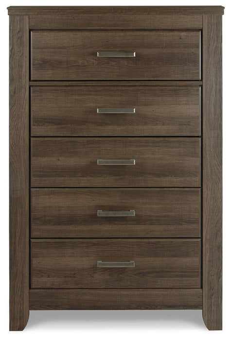 Juararo Dark Brown Five Drawer Chest