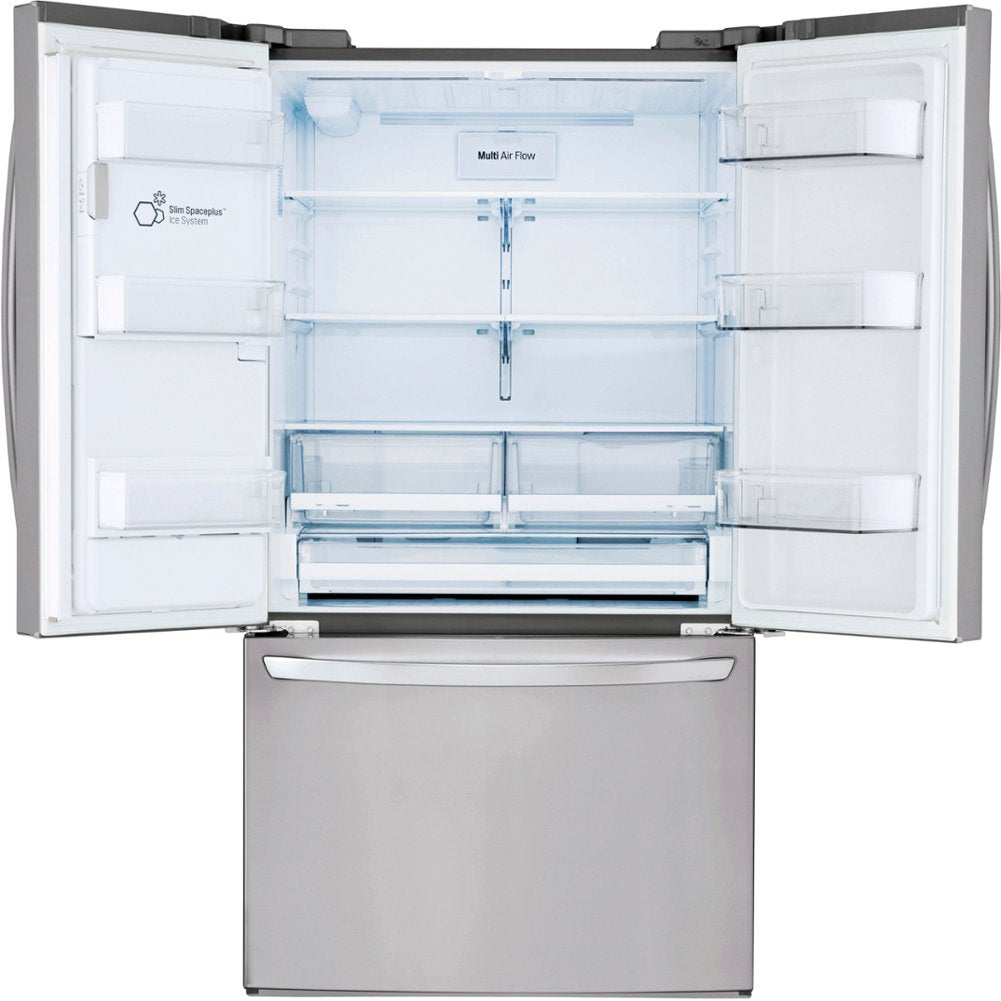 LG - 27.7 Cu. Ft. French Door Smart Refrigerator with External Ice and Water - Stainless Steel - new