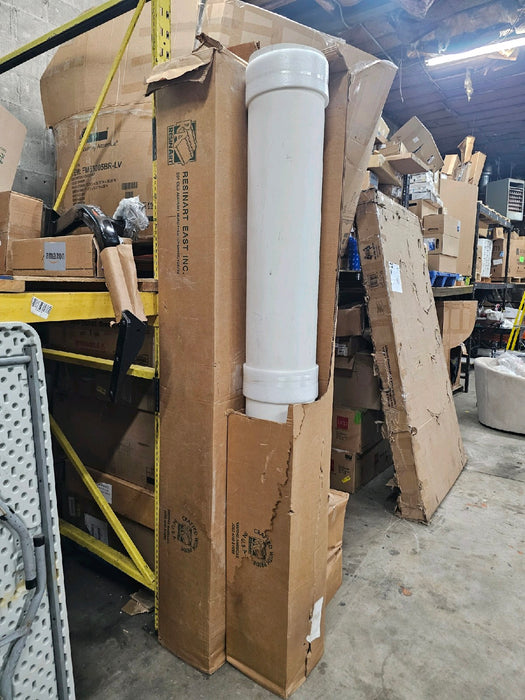 12 Inch Diameter Round Fiberglass 8 ft High Column Pillars - Non-Tapered, Plain - WorthingtonCast™ - Tuscan Capital and Base - new