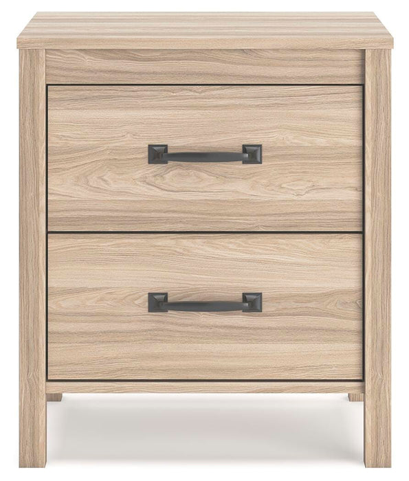 Battelle Tan Two Drawer Night Stand