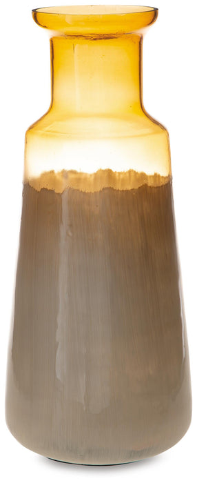 Wynburg White/Amber Vase