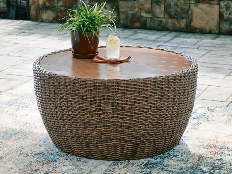 Cardiff Beach Beige Round Cocktail Table