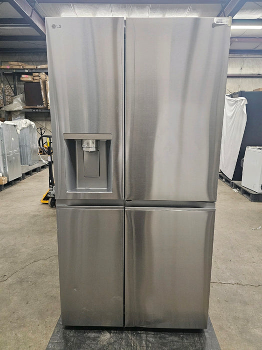 LG - 27.12 Cu. Ft. Door-in-Door Side-by-Side Refrigerator with SpacePlus Ice System - PrintProof Stainless Steel - open_box