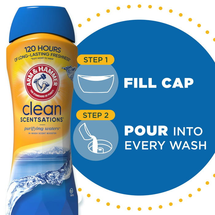 Arm & Hammer in-Wash Scent Booster, Purifying Waters, 37.8 Oz - new