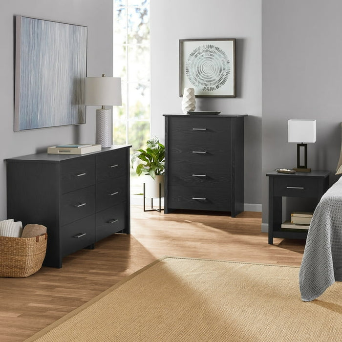 Mainstays Hillside 4-Drawer Dresser, Espresso Finish - new