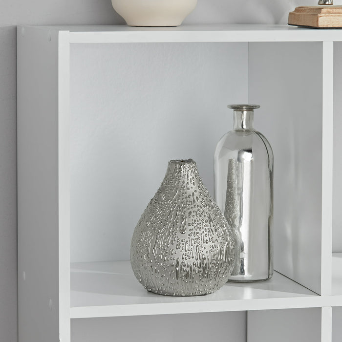 Mainstays 11 9-Cube Storage Organizer, White - use_like_new