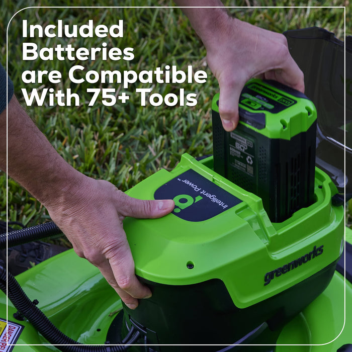 Greenworks 60V 21" Push Lawn Mower + (1) 5.0 Ah  1 Battery Included / Charger Not Included - use_like_new