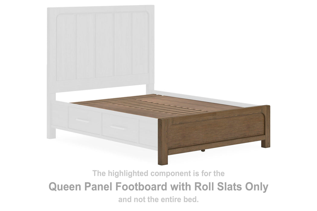 Cabalynn Light Brown Queen Panel FTBD w/Roll Slats
