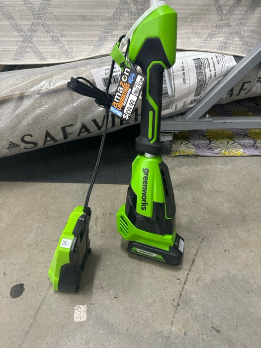 Greenworks - 24-Volt 8-Inch Cordless Pole Saw (1 x 2.0Ah Battery and 1 x Charger) - Black/Green - open_box