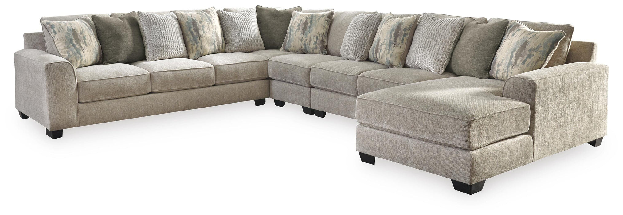 Ardsley Pewter Ardsley 5-Piece Sectional with Chaise