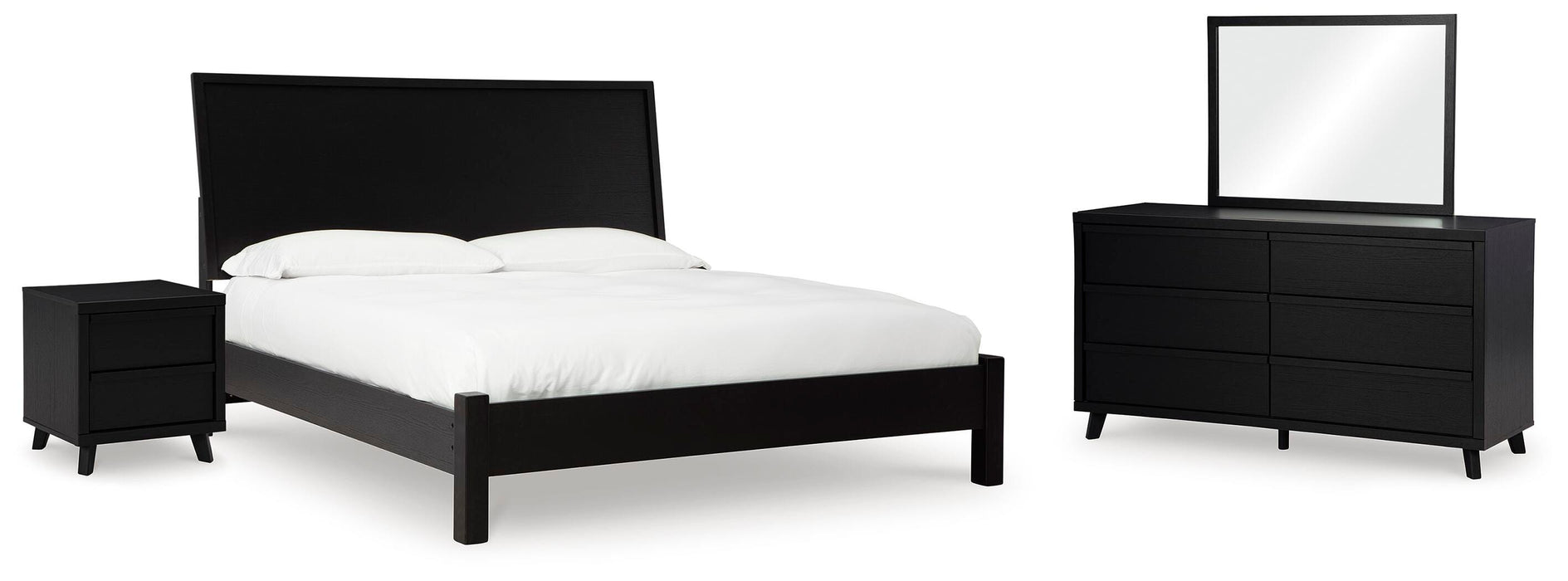 Danziar Black Panel Bedroom Collection