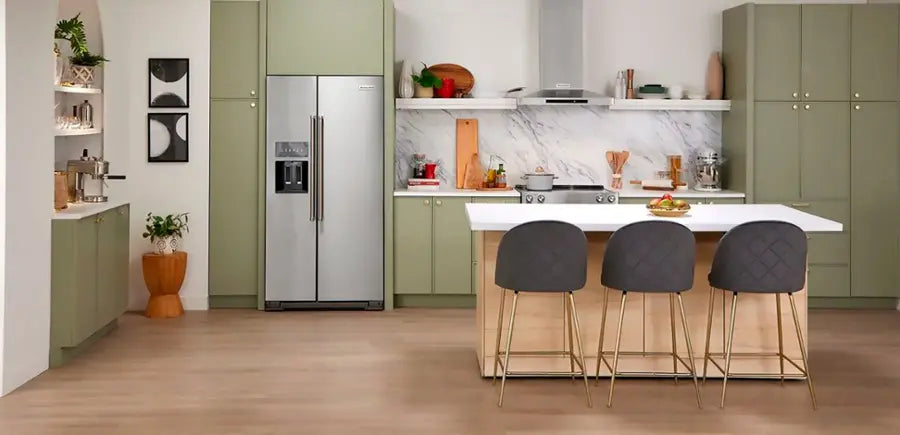 KitchenAid - 22.6 Cu. Ft. Side-by-Side Counter-Depth Refrigerator - Ice Maker Does not Work, Retail Price is $3400