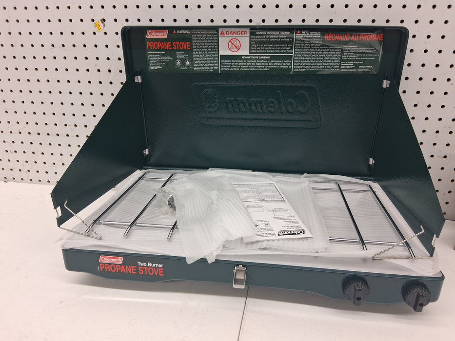 Coleman Brand, Matchlight 10,000 BTU 2-Burner Propane Stove, black - new
