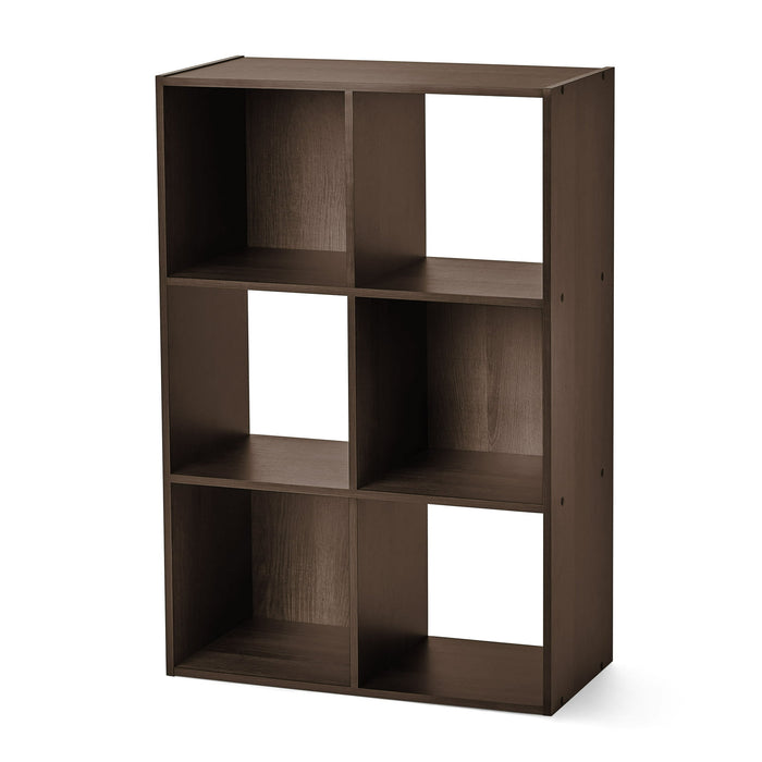 Mainstays 6 Cube Storage Organizer, Espresso - new