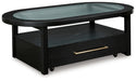 Winbardi Black Oval Cocktail Table