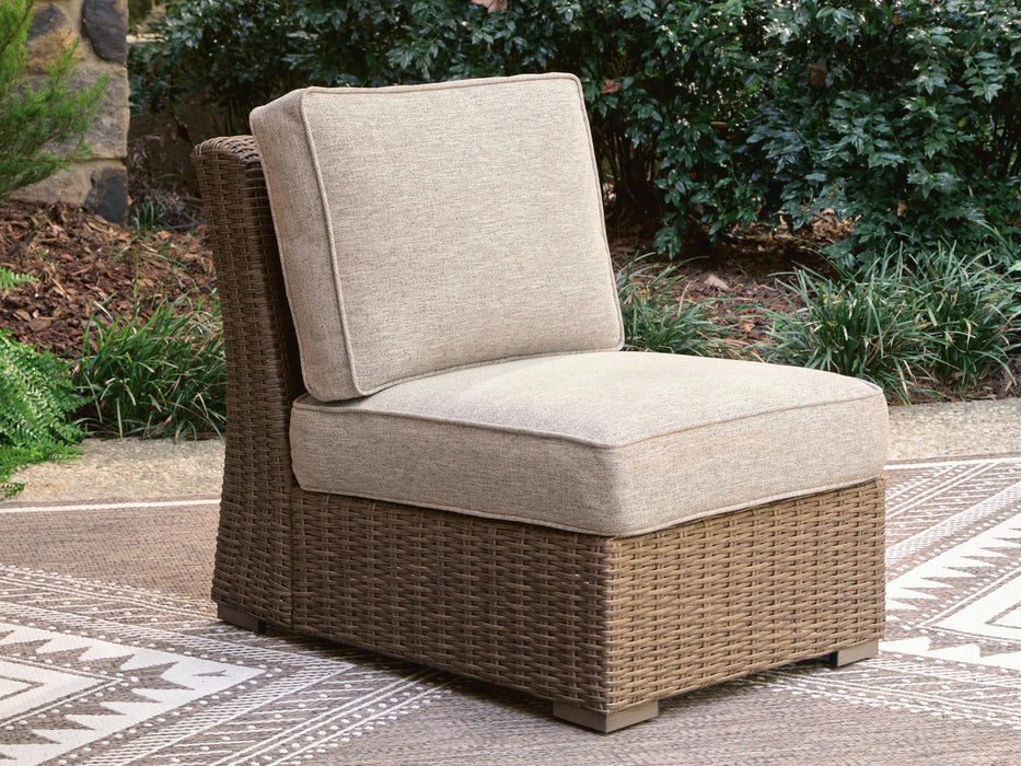 Revare Beach Beige Armless Chair w/Cushion