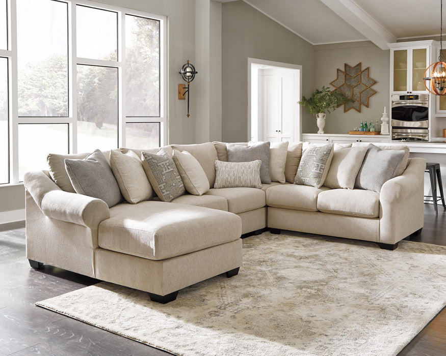 Carnaby Linen Carnaby 4-Piece Sectional with Chaise