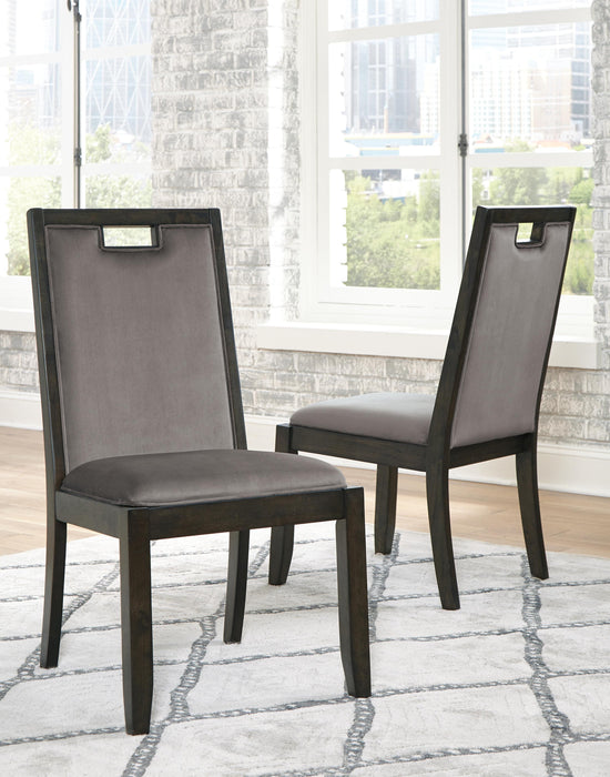 Hyndell Gray/Dark Brown Dining UPH Side Chair (Priced Per Item, Must Order 2, 4, 6, or 8)