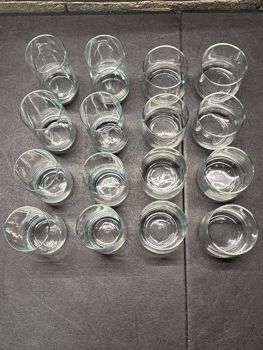 Libbey Polaris Tumbler and Rocks Glass Set, Elegant Drinkware Glasses Set, Lead-Free Tall Drinking Glasses with Modern Clean Lines, Dishwasher Safe Drinking Glasses Set of 16, Axis - new