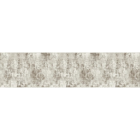 BERTHMEER 3'x10' Washable Abstract Runner Rugs for Hallway Kitchen Entryway Non-slip, Beige - new