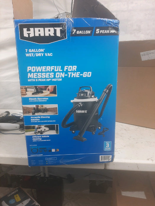HART VOC708PF 3701 7 Gallon 5 Peak HP Poly Wet/Dry Vacuum with Blower Function - new