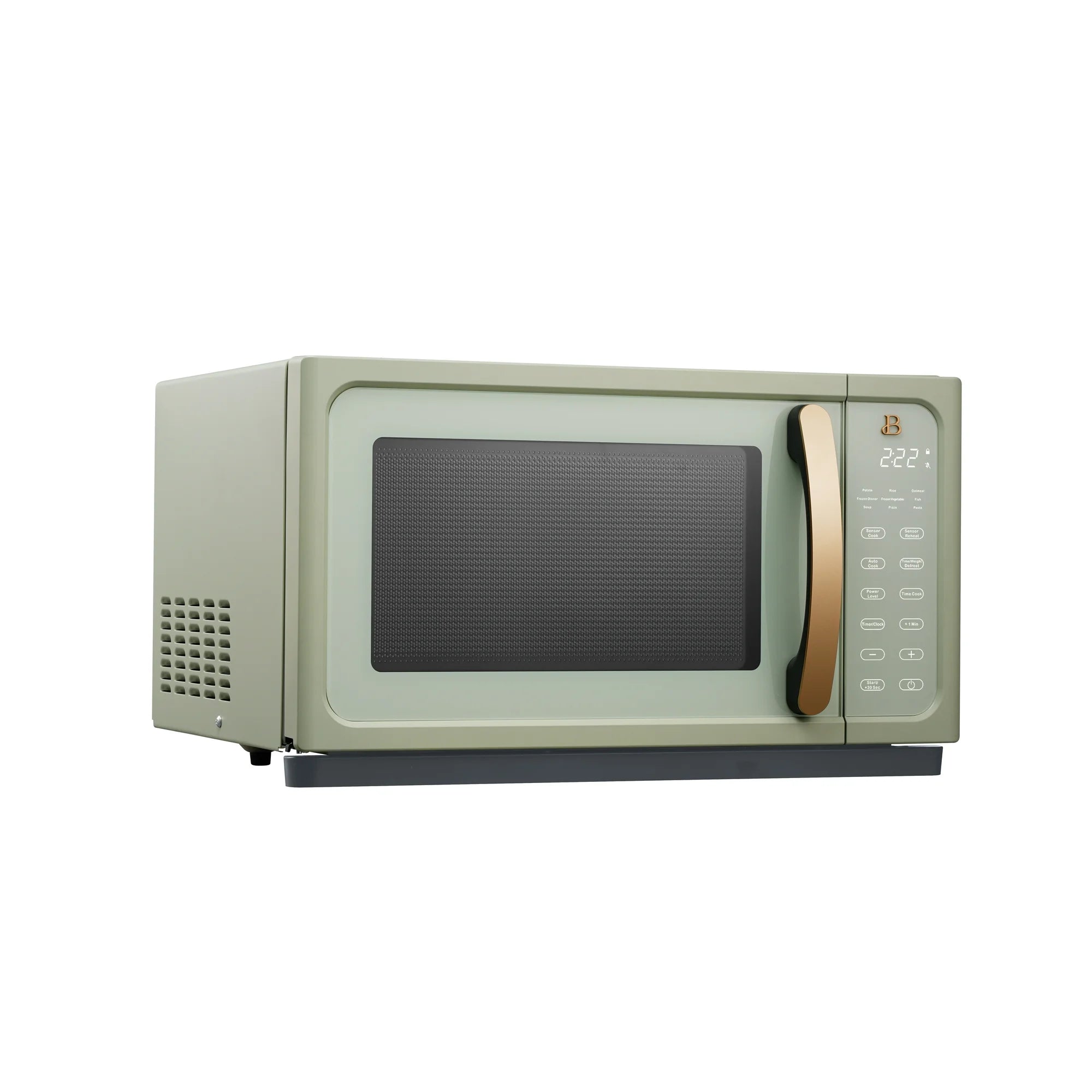 Beautiful 1.1 Cu ft 1000 Watt, Sensor Microwave Oven, Sage Green by Drew Barrymore, New - new