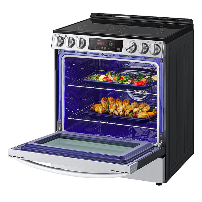 LG - 6.3 Cu. Ft. Smart Slide-In Electric True Convection Range with EasyClean and AirFry - Stainless Steel - display_model
